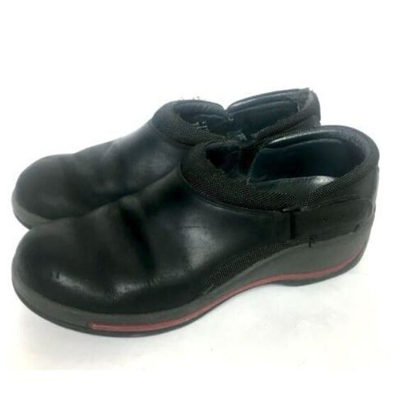 Dansko Black Leather Professional Clogs Work Nurse Shoes Size 10.5 EU 41 - Picture 3 of 6
